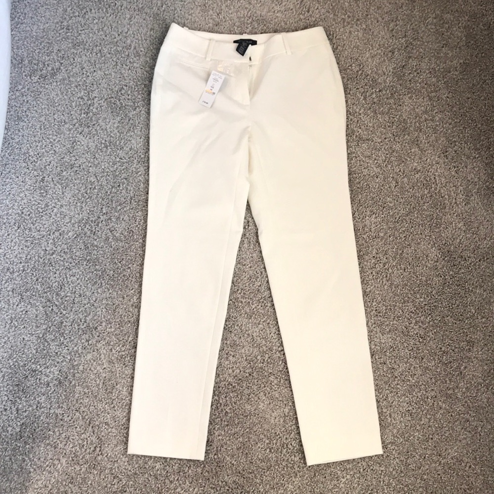 White House Black Market white ankle pants